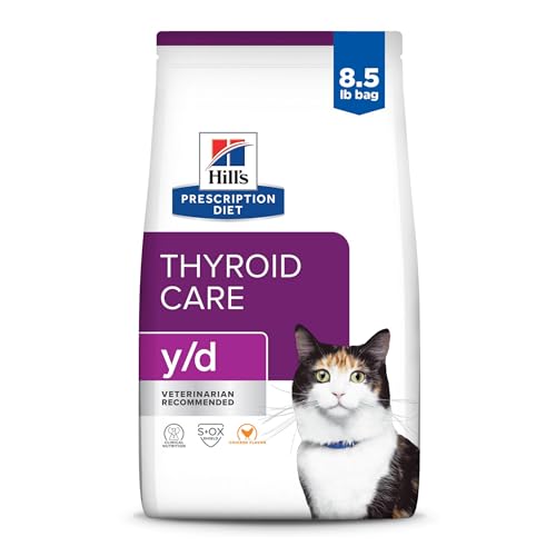 Hill’s Prescription Diet y/d Thyroid Care Dry Cat Food, 8.5 lb bag