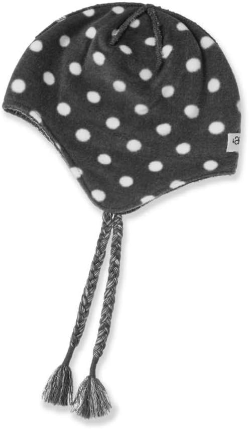aeae EARFLAP BEANIE チャコール ビーニー ドット AEAE EARFLAP BEANIE [CHARCOAL] ドット