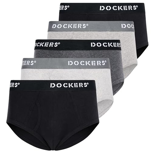 DOCKERS Mens Underwear Pack of 5 Mens Briefs Underwear for Men Soft Cotton