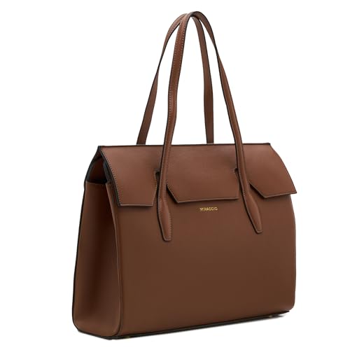 Image of Miraggio Clea 14 Inch Laptop Tote Bag For Women Office Use | Office Tote Bag With Padded Laptop Sleeve And Zipper Closure | Stylish Totes