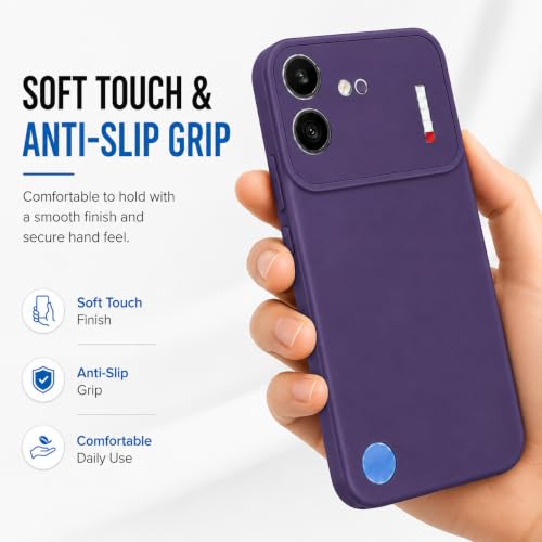 Image of FIRST MART Matte Silicone Back Cover for Nothing (4b) - Purple