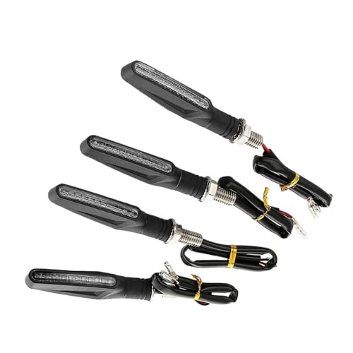 Clignotants de moto LED et feux de jour de freinage 4 pièces