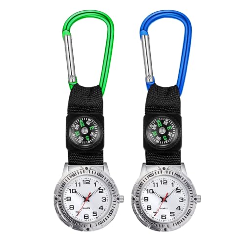 2 piezas Reloj Brújula Multifuncional Llavero para Enfermeras miniatura 1