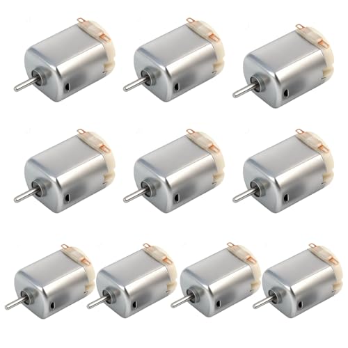 10 Stück Mini Motor DC 1.5V-6V Micro130 Elektromotor 19500RPM Starker Magnetischer Motor für Spielzeug Auto Roboter DIY Fan Wissenschaft Projekt Nasenhaartrimmer Vibrationsmotor Seifenblasenmacher