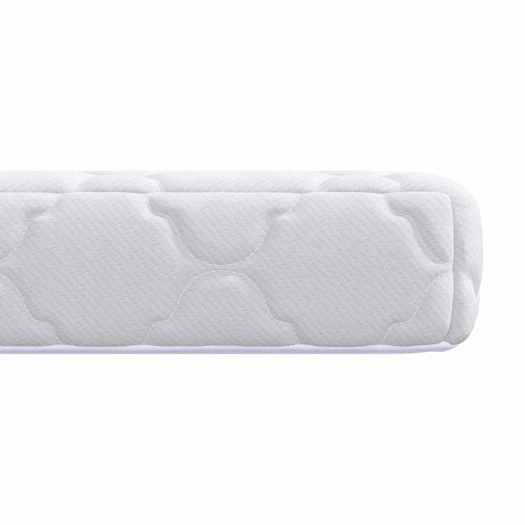 Materac 70 x 140 cm, biały, żakardowy materiał z warstwą kokosa, podkładka do spania z pianki PU, oddychająca i średnio twarda, do sypialni, nakładka na łóżko, kompatybilna ze stelażem i ramą