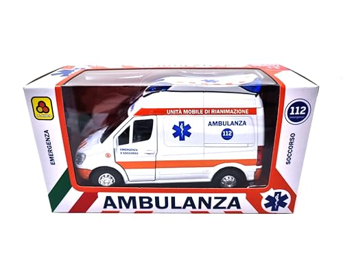 PLAYJOCS GT-8177 Italienischer Krankenwagen, Metallauto, Spielzeug für Kinder und Sammler.