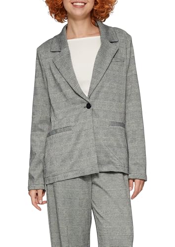 QS Karierter Blazer aus Viskosemix