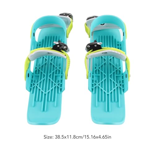 Culnflun Mini-Ski-Skates, tragbare, sichere, verstellbare Skischuhe, für Wintersportkinder (Grün.)