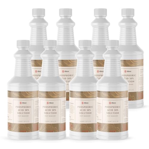 Phosphoric Acid 30% - 8 Quarts - Bulk Pack for Commercial Rust Removal, Metal Surface Prep