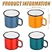 Imagen de WIYETY Juego de 4 tazas de esmalte: 350 ml reutilizables tazas de esmalte