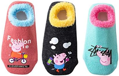Toddler Kids Cute Thick Warm Non-Slip Cozy Socks Winter (Pack of 3)