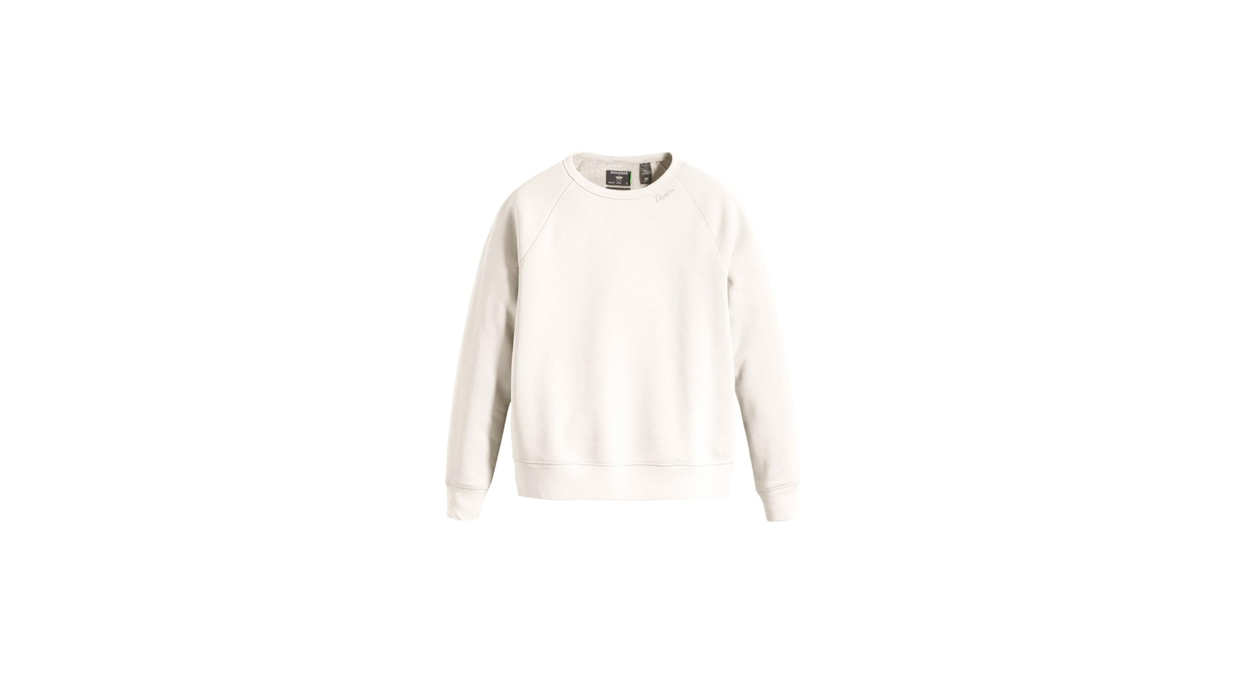 Dockers Sweatshirt Crew Neck Sweatshirts, Egret Lightweight, M Women, Egret Lightweight, M