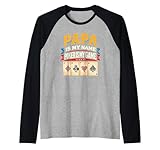 papa è il mio nome poker è il mio giocatore di carte da gioco casino gambler maglia con maniche raglan