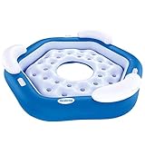 Fácil y seguro: subir y bajar será más fácil para los nadadores ya que tiene una línea de agarre alrededor y asas robustas Es estable y amplio cuando se sienta en él y disfruta jugando al agua este verano