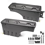 PIT66 Truck Bed Storage Box Compatible with Dodge Ram 1500 2500 3500 2002-2018 Lockable Swing Tool Boxs Driver and Passenger Side