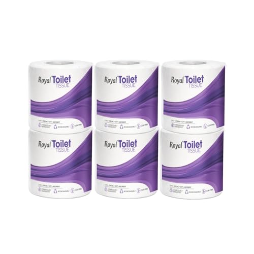 Image of Royal Toilet Tissue Paper Roll | 1200 Pulls (200 x 6 Rolls) | Tissue Paper Roll, Toilet Paper Roll 2-Ply Soft & Strong Bathroom Tissue | Highly Absorbent & Hygienic Toilet Paper
