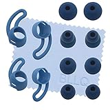 BLLQ Replacement Accessory Pack for Beats X/Beats Tour/Urbeats Headphones,Soft Ear Fins Wing Tips Ear Hooks 2 Pairs & Buds Tips 4 Size 4Pairs, Wingtips & Eartips Set for BeatsX Blue,bxwe
