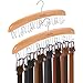 Ohuhu Belt Hanger, 12 Hooks Belt Rack Hardwood Homeware Closet Organizers, 2 Pack