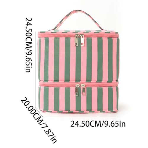 Bolsa para kit de uñas de gran capacidad con múltiples compartimentos ordenados 2