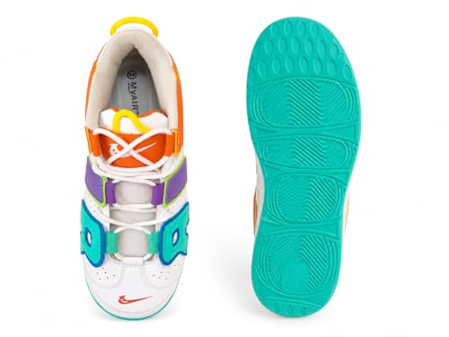 Image of Men's Casual Colorful High-Top Sneakers | Lightweight Fashion Sports Shoes