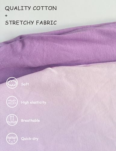 Kiench 5 Pack Girls Leggings Cotton Ankle Length Tights Pants Assorted2