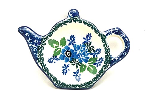 Polish Pottery Tea Bag Holder - Wild Indigo