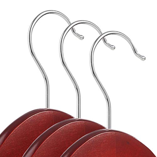 Casafield - 20 Cherry Wooden Suit Hangers - Premium Lotus Wood With Notches & Chrome Swivel Hook For Dress Clothes, Coats, Jackets, Pants, Shirts, Skirts #TOP1