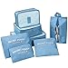 DoGeek Organizer Valigie Organizzatore da Viaggio 7 Set Packing Cubes per Vestiti,Cosmetici,Scarpe,Intimo Organizzatori per Luggage di Abbigliamento Multifunzionale