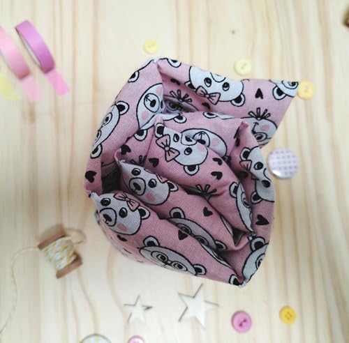 Bouillotte sèche graines de lin bio coussin thermique rose ours