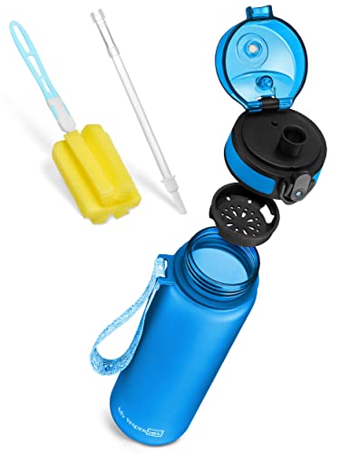 Miniatura 8 de My Vesperbox Botella Para Niños 350 Ml Botella De Agua Apta Para Bebidas Con Gas Y A Prueba De Fugas Botella Infantil Para La Escuela Y El Deporte Botella Para Niñas Y Niños