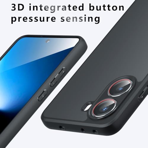 Image of Matte PC Back Cover Case for Redmi Turbo 5, Black,