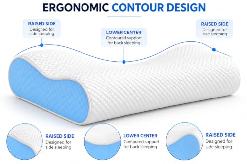 DIVINNEST Cervical Pillow for Neck Pain, Memory Foam, Orthopedic Neck - Image 7