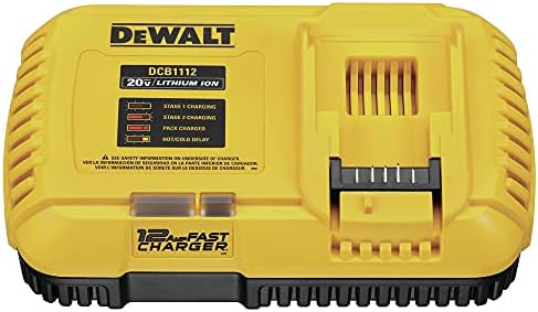 DEWALT Battery Charger, 20V + Flexvolt Fast Charger (DCB1112)
