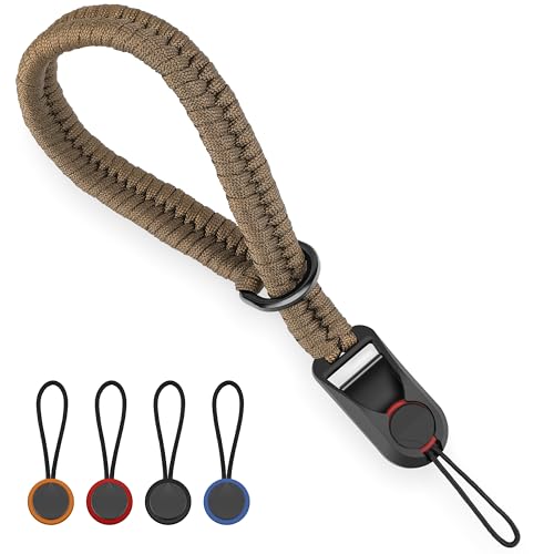 Sunya Kamera Handschlaufe mit Schnellverschluss. Verstellbarer Kameragurt für verschiedene Handgelenke, Ultraleichtes Gewicht Paracord Band Handgelenkschlaufe für DSLR