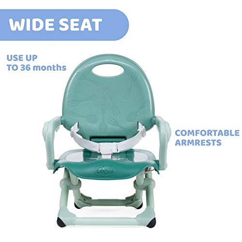 Rehausseur de chaise compact Chicco pour installer bébé à table sans encombre