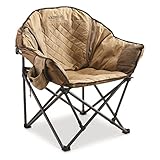 Bolderton Heritage Oversized Club, Camp Chair, Portable, Folding, 500-lb. Capacity Brown
