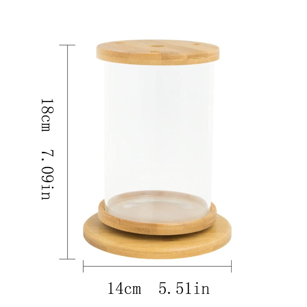 Réservoir à Poissons, bocal à Poissons, Aquarium de Bureau Rotatif créatif en Verre Transparent for Petits Poissons ornementaux Betta Fish Tank Bureau Ménage Écologique Bouteille Aquarium Réservoir