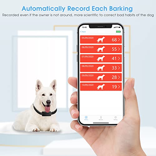 Dr.trainer B1Spro Bark Collar With Remote, Rechargeable Dog Training Collar With Barking Record, 3 Training Modes With Custom Sound/Vibration/Static, Ipx8 Waterproof Safe Barking Collar 2600Ft Range #TOP4