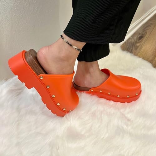 Liliana Women Jelly Closed toe Mule slide platform sandals (Runs Small)2