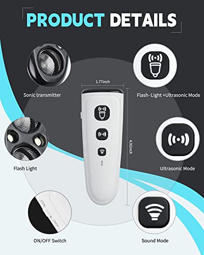 Eyourlife Anti Barking Dog Ultrasonic Deterrent Dual Sensor Adjustable Device Training/Deterrent Modes Dog Whistle With Led Flashlight 16.5 Ft Range Control Devices Safe For Human #TOP1