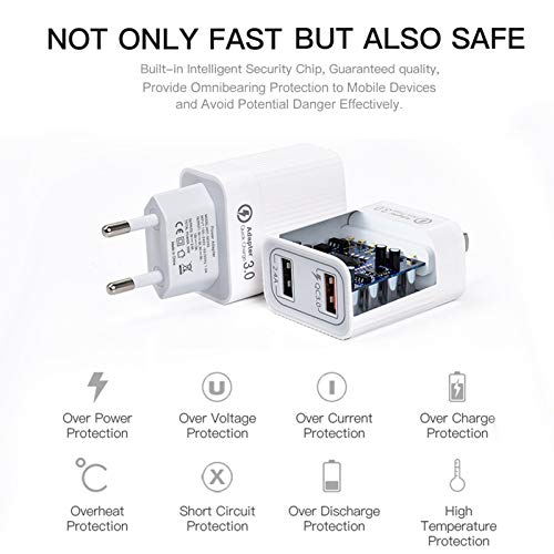 Carregador Para Dji, Walory Compatível Com Dji Mini2 Quick Charge3.0 Carregador De Carregamento Rápi