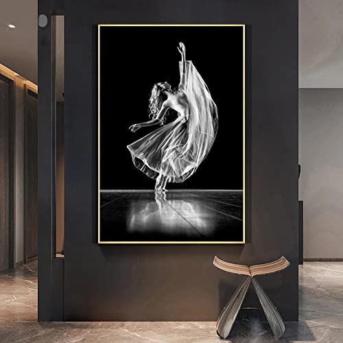 Peinture Mur Art Danseuse Affiche Grand Format pour Créer un Salon Élégant et Inspirant