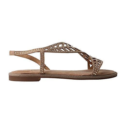 Alma en Pena V20935 - ESCLAVA con Pedreria EN Ante Vison para Mujer Color: MARRÓN Talla: 39