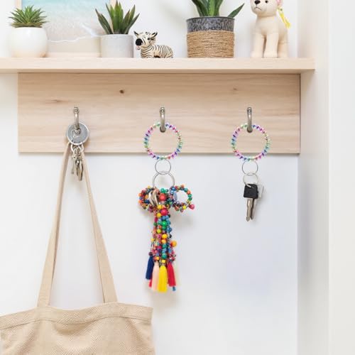 Image of TENOC Spiral Coil Keychain, Anti-lost Key Chain Holder Lanyard Cord for Sauna Outdoor Sports and Gym Pool