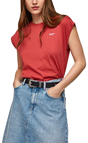 Pepe Jeans Bloom Camiseta, Rojo (Studio Red), L para Mujer
