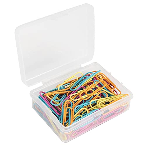 MMSSY 120 Piezas paper clips, Metal Clips de Carpeta Papel, Conjunto de Clips de Oficina de Colores con Abrazaderas alfileres para Escuela Organizador de Documentos Cover