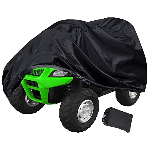 Image of Waterproof ATV Cover, 420D Heavy Duty Kids 4 Wheeler Quad Cover Small Protection for Honda Polaris Yamaha Suzuki Kawasaki Kart (87''x39''x42'')