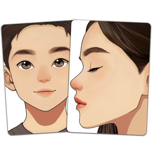 DELORIGIN 2pcs Face Painting Practice Board Reusable Makeup Practice Mannequin Face Painting Exercise Template Stage Makeup Painting Tool Facial Painting Supplies for Beginner (Boy Side Face Girl)