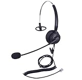 Xintronics Auriculares Teléfono Fijo Mono RJ9, Cascos con Cancelación de Ruido Micrófono para Avaya Mitel Polycom Nortel Norstar Meridian Adtran Gigaset InterTel MiVoice(X10A2)