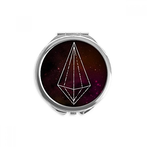 Miroir à la main portable multicolore cristal univers pour maquillage de précision